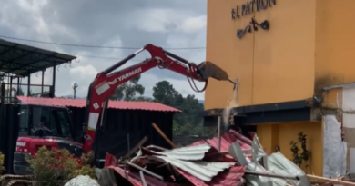 Cuatro establecimientos comerciales construidos ilegalmente en la reserva Van der Hammen fueron demolidos por Alcaldía Local de Suba