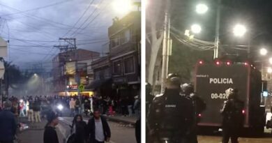 En disturbios terminaron manifestaciones en las localidades de Usaquén y Suba en Bogotá