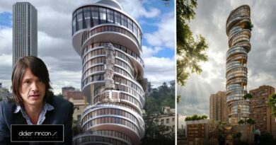 Supersonik: el rascacielos inclinado que despega en el centro de Bogotá