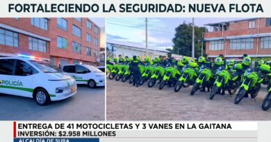 Alcaldía de Suba entrega nuevas motocicletas y vehículos para fortalecer la seguridad