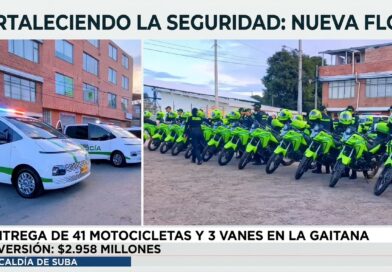 Alcaldía de Suba entrega nuevas motocicletas y vehículos para fortalecer la seguridad